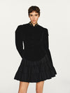 INTO THE EAST 25 Autumn/Winter Layered Short Skirt ITE-E1DGAW071BL21SK-HEI Black (E1DGAW070WT21SK)